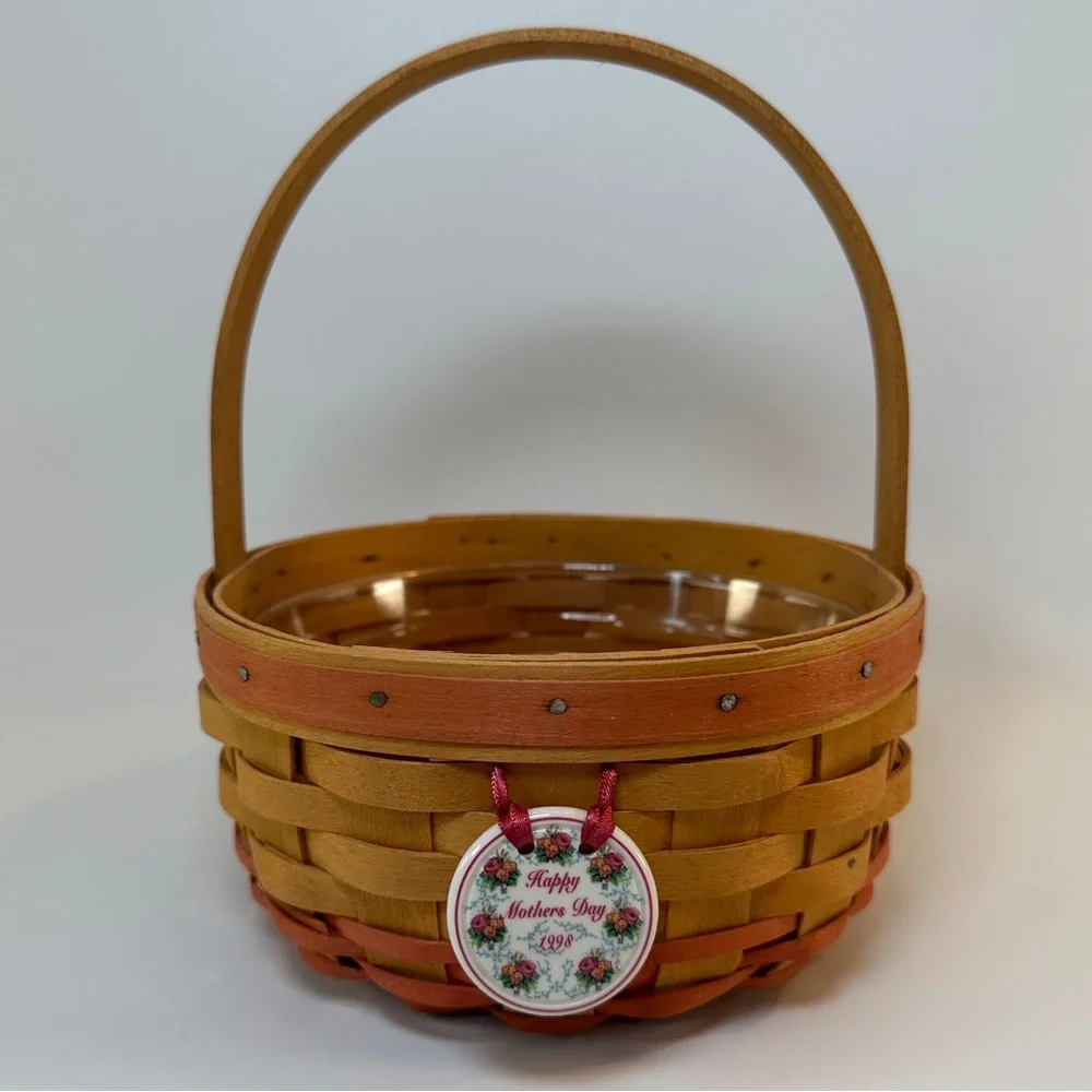 VTG Longaberger USA Woven Basket Handle Mother's‎ Day 1998